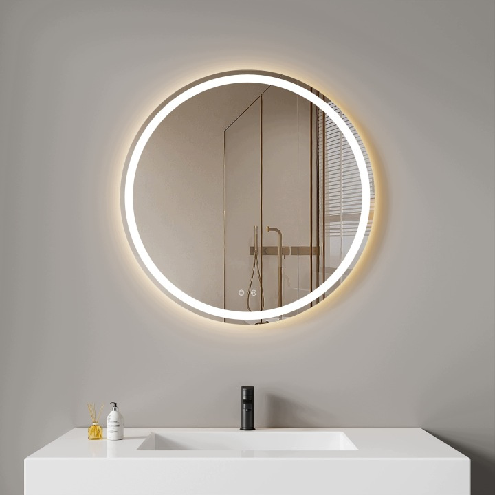 Kerek LED-es tükör, átmérő 70 cm