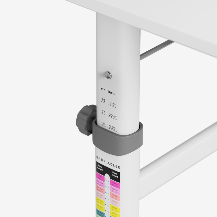 Detský nastaviteľný písací stôl Mark Adler Study 3.7 Sivý/Grey