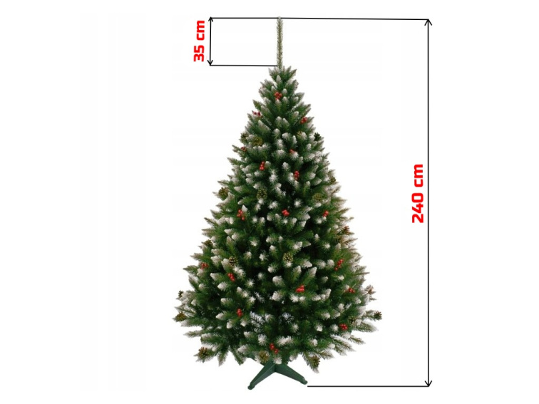 Vianočný stromček Smrek so striebornou jarabinou 240 cm