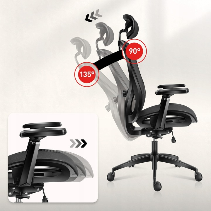 Herná stolička Huzaro Combat 7.3 Black Mesh