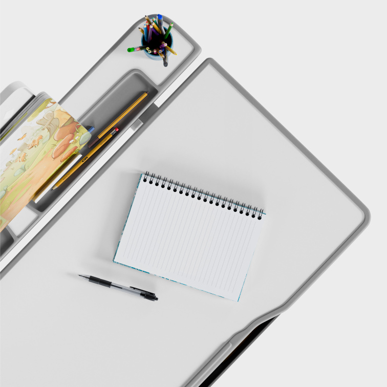 Dětský nastavitelný psací stůl Mark Adler Study 3.0 Šedý/Grey