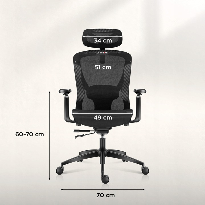 Herná stolička Huzaro Combat 7.3 Black Mesh