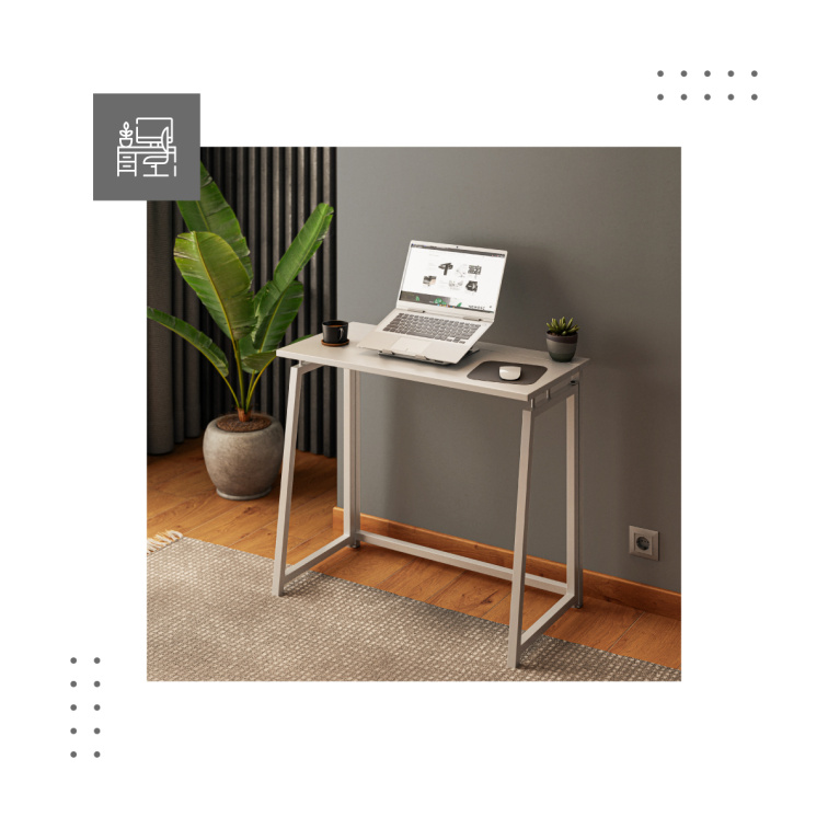 Skladací písací stôl Mark Adler Leader 1.5 Biely 80x40cm