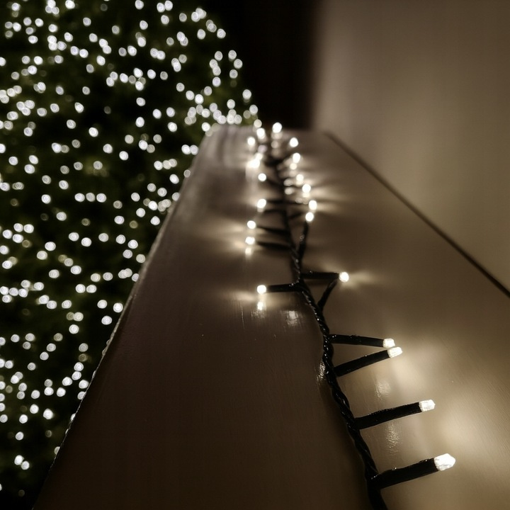 Vianočné svetielka na stromček, Reťaz 500x LED, 8 režimov, STUDENÁ BIELA