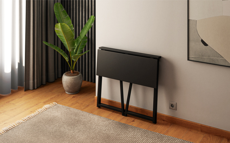 Skladací písací stôl Mark Adler Leader 1.5 Čierny 80x40cm