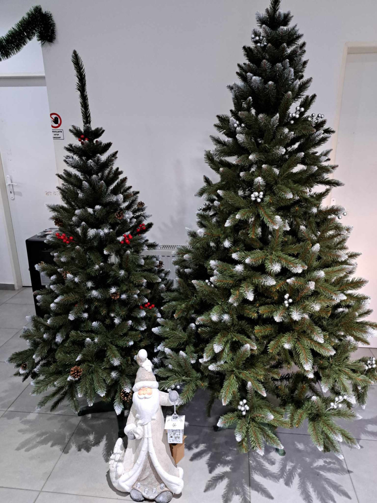 Vánoční stromek Smrk se stříbrnou jeřabinou 220 cm