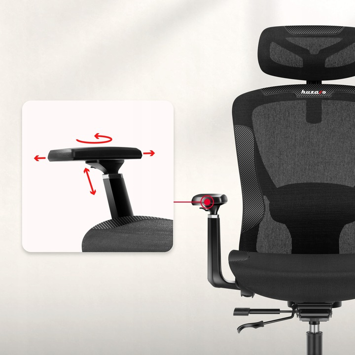 Herná stolička Huzaro Combat 7.3 Black Mesh