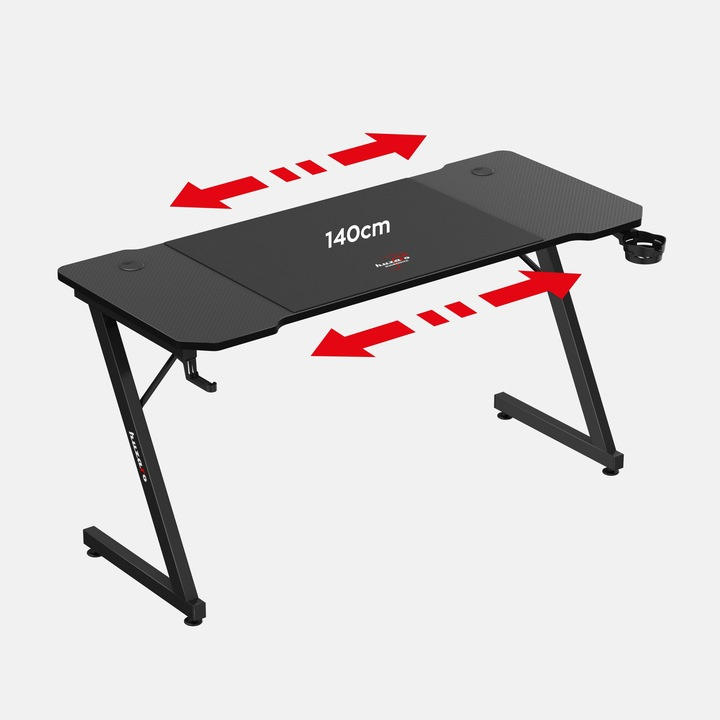 Herný stôl Huzaro Hero 3.3 Black + Podložka XXL