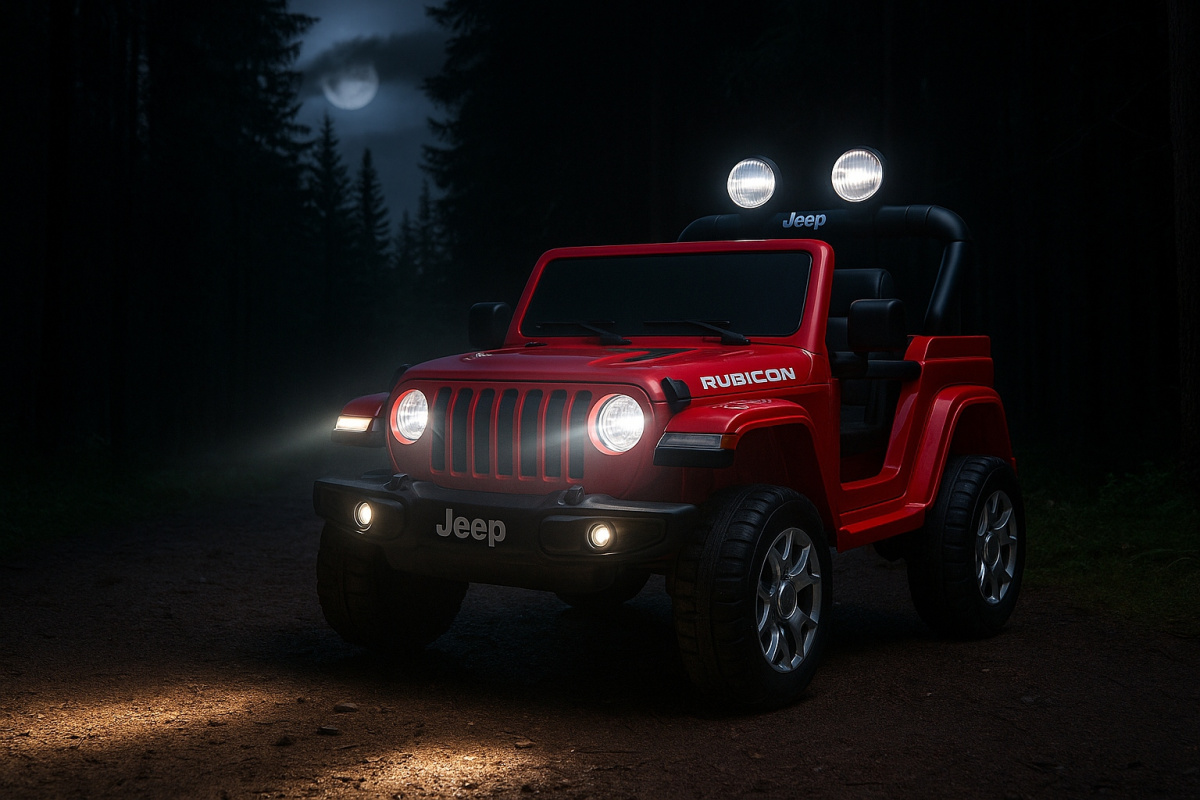 Jeep Wrangler Rubicon elektromos kisautó – piros