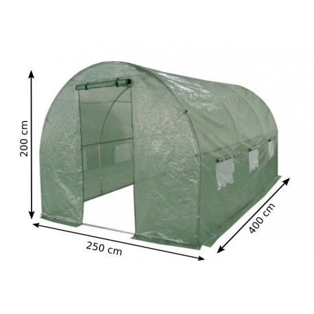 Záhradný fóliovník 2.5x4 PREMIUM ZELENY s UV filtrom - 3 segmentovy