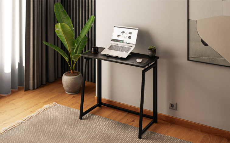 Skladací písací stôl Mark Adler Leader 1.5 Čierny 80x40cm