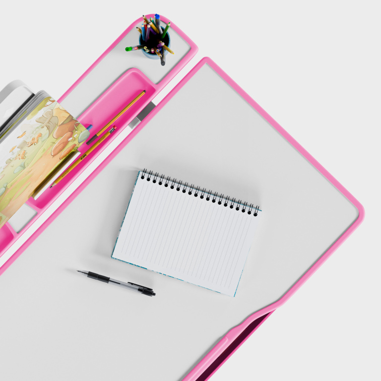 Dětský nastavitelný psací stůl Mark Adler Study 3.0 Růžová/Pink