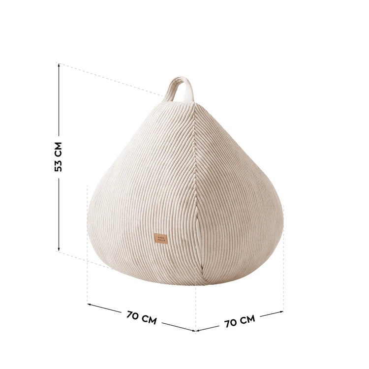 Menčestrový sedací vak Comfy 1.0 Béžové