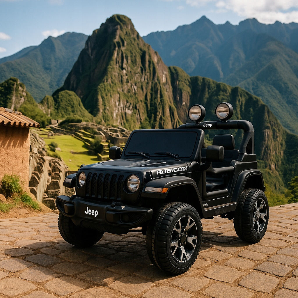 Jeep Wrangler Rubicon elektromos kisautó – fekete