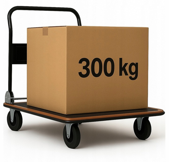 Prepravný plošinový vozík čierny 300kg