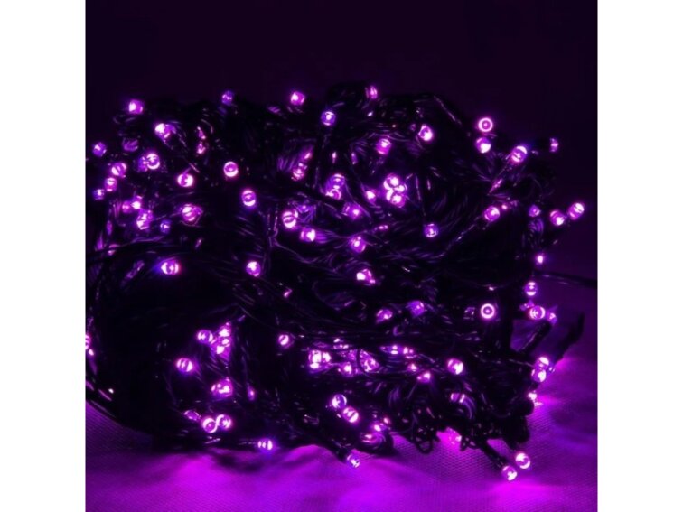 Vianočné svetielka na stromček, Reťaz 200x LED, 8 režimov, RUŽOVÁ