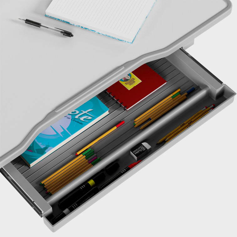 Dětský nastavitelný psací stůl Mark Adler Study 3.0 Šedý/Grey