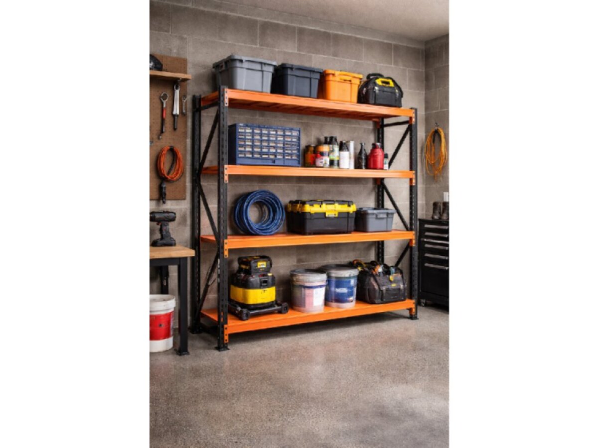 Celokovový regál 200x200x60, 4 police, nosnosť 1000 kg