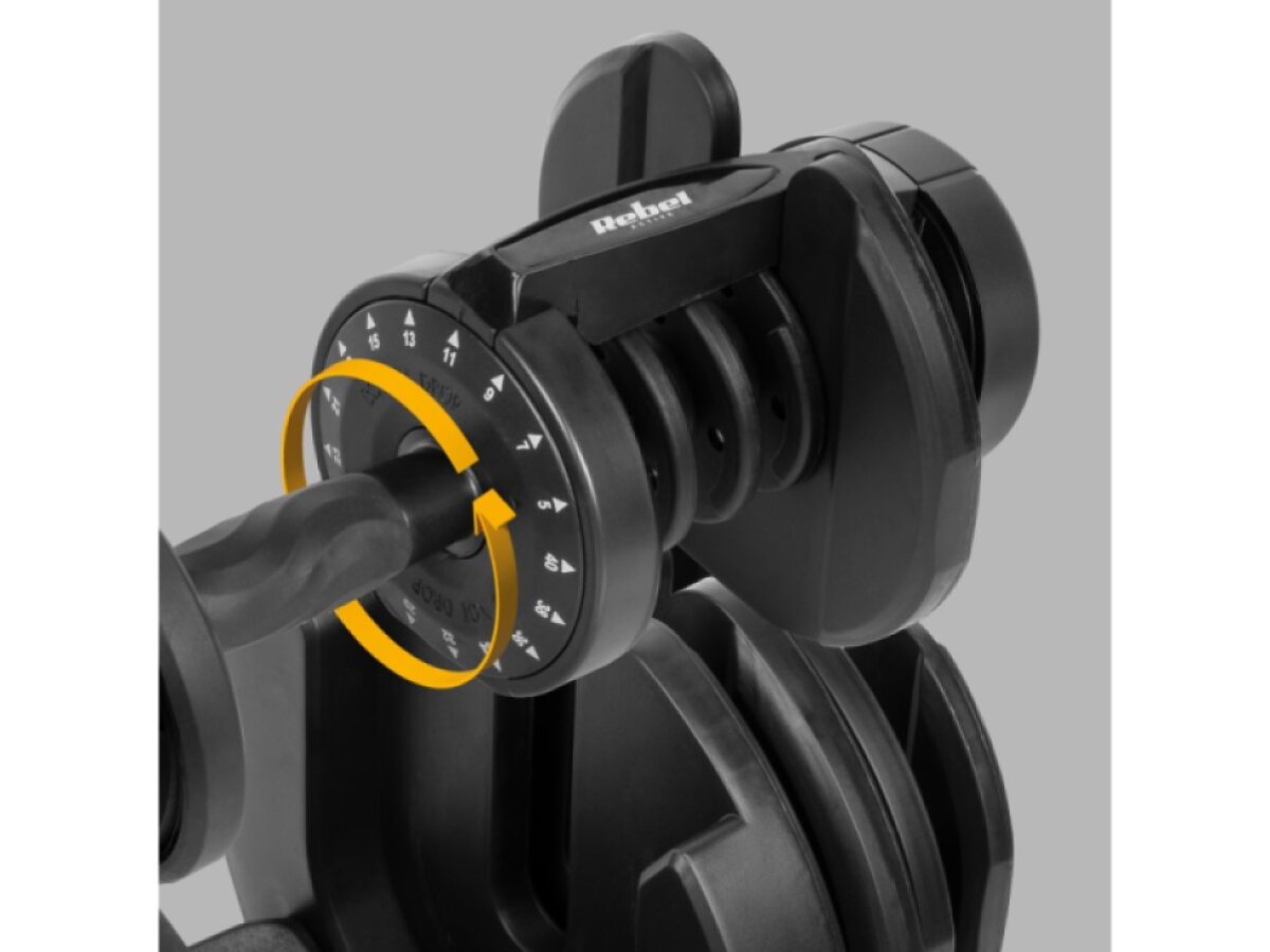 Nastaviteľná jednoručná činka 40 kg, REBEL ACTIVE