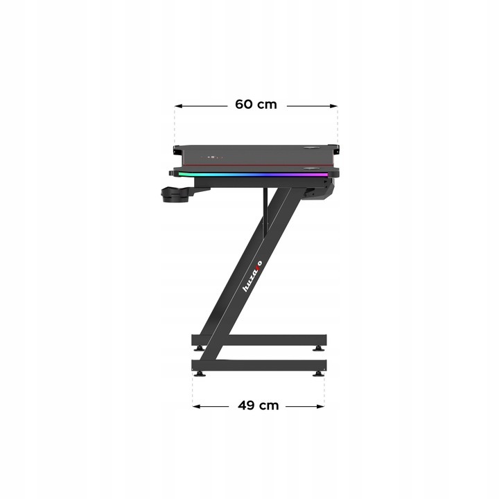 Herný stôl Huzaro Hero 3.3 RGB Black + Podložka XXL