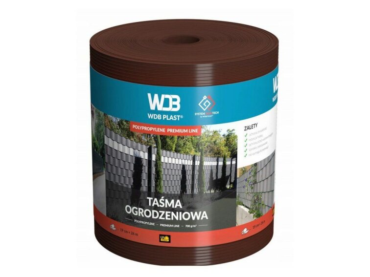 PP takarószalag PREMIUM LINE RAL 8011 – BARNA 19cmx26m