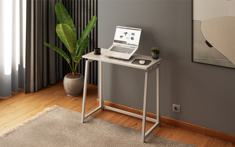 Skladací písací stôl Mark Adler Leader 1.5 Biely 80x40cm