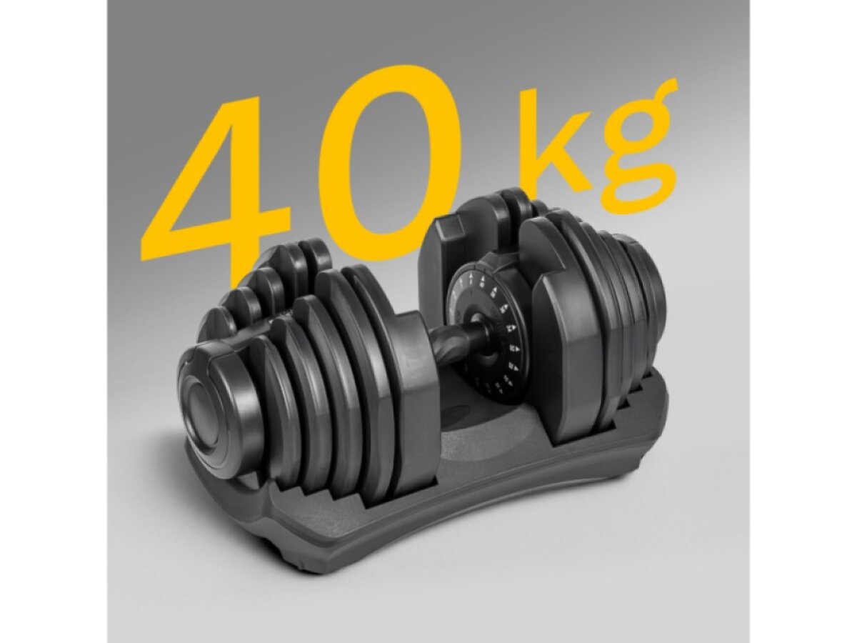 Nastaviteľná jednoručná činka 40 kg, REBEL ACTIVE