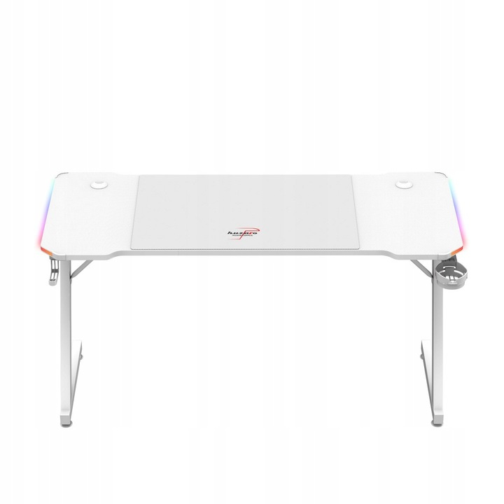 Herný stôl Huzaro Hero 3.3 White RGB + Podložka XXL