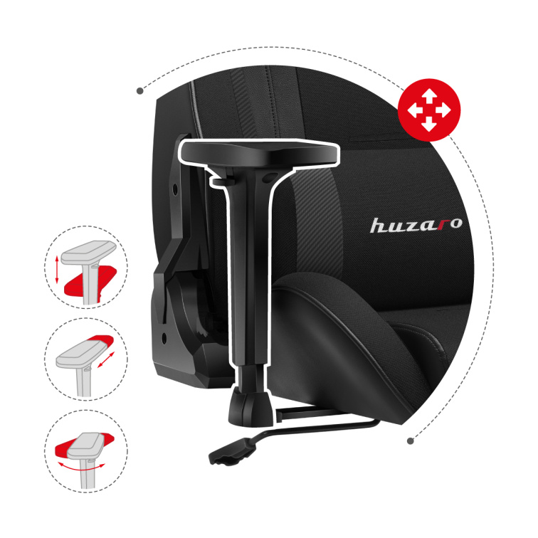 Herná stolička HUZARO FORCE 7.6 BLACK