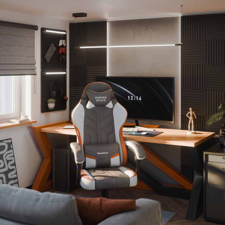 Herná stolička Huzaro Force 2.7 Sivá/Grey Velúr