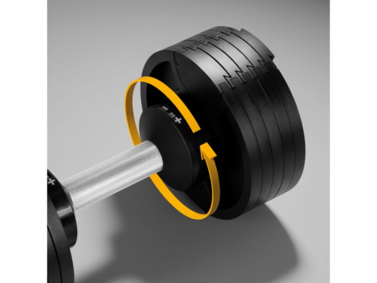 Nastaviteľná jednoručná činka 36 kg, skok po 2 kg, REBEL ACTIVE