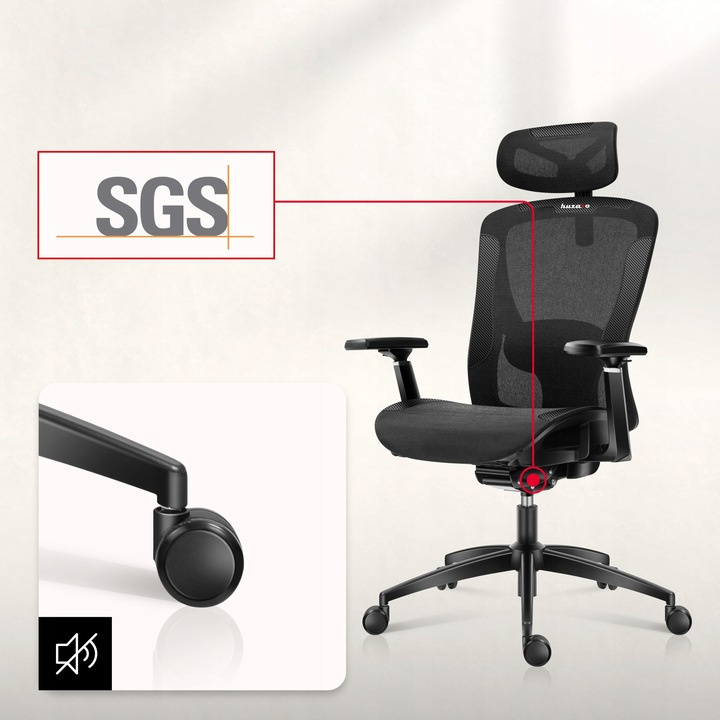 Herná stolička Huzaro Combat 7.3 Black Mesh