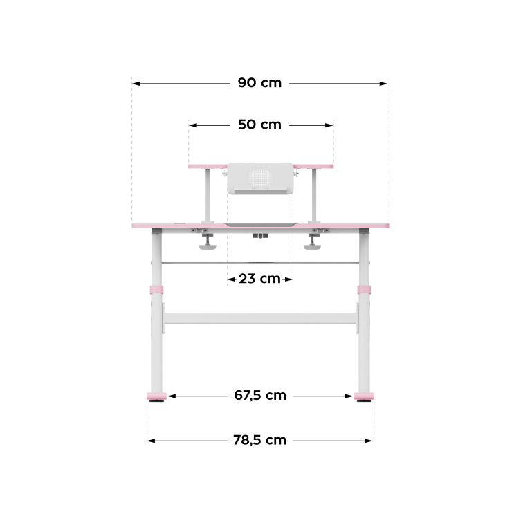 Dětský nastavitelný psací stůl Mark Adler Study 3.7 Růžový/Pink