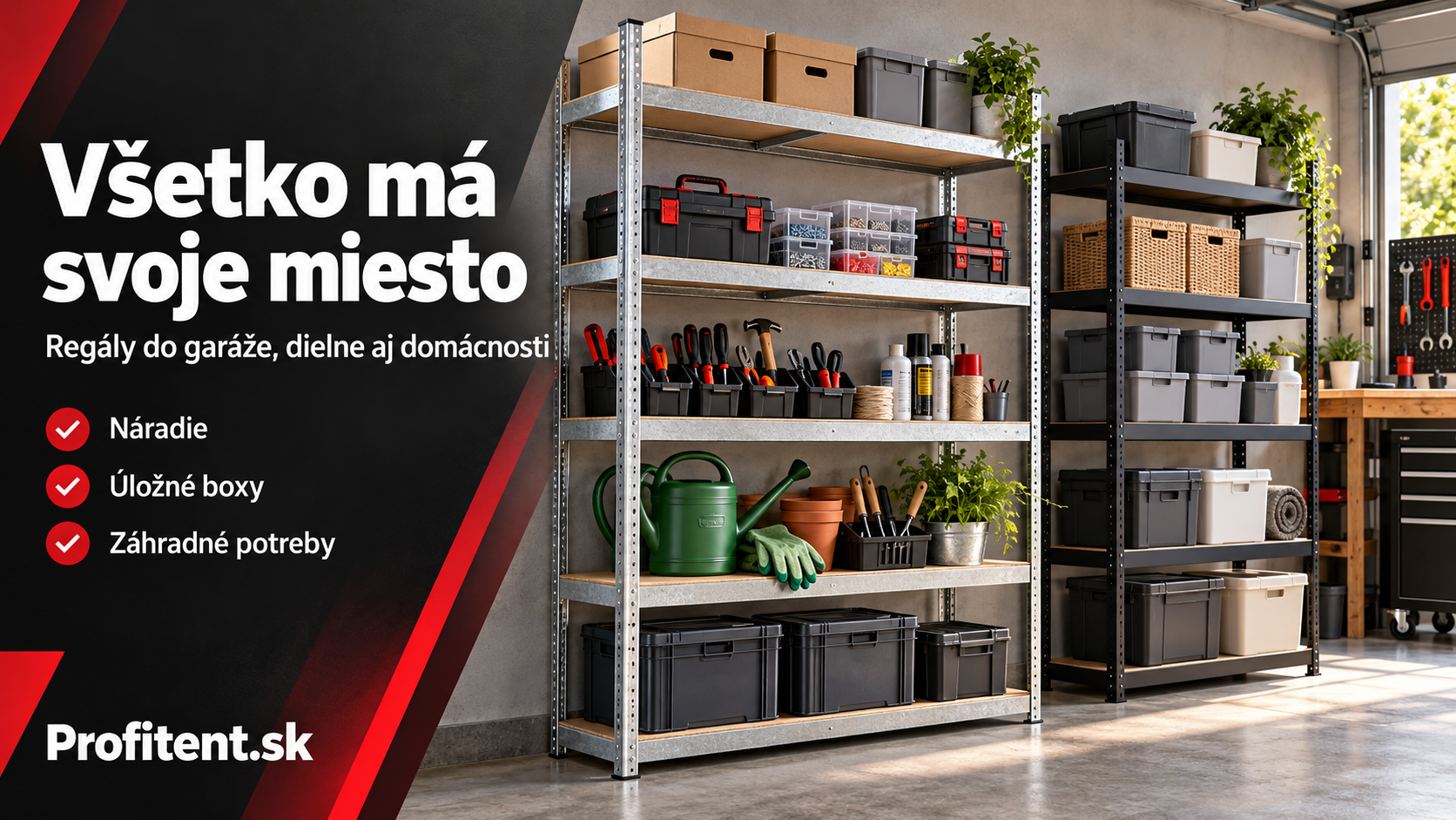 Ako vybrať regály do garáže, dielne a skladu?