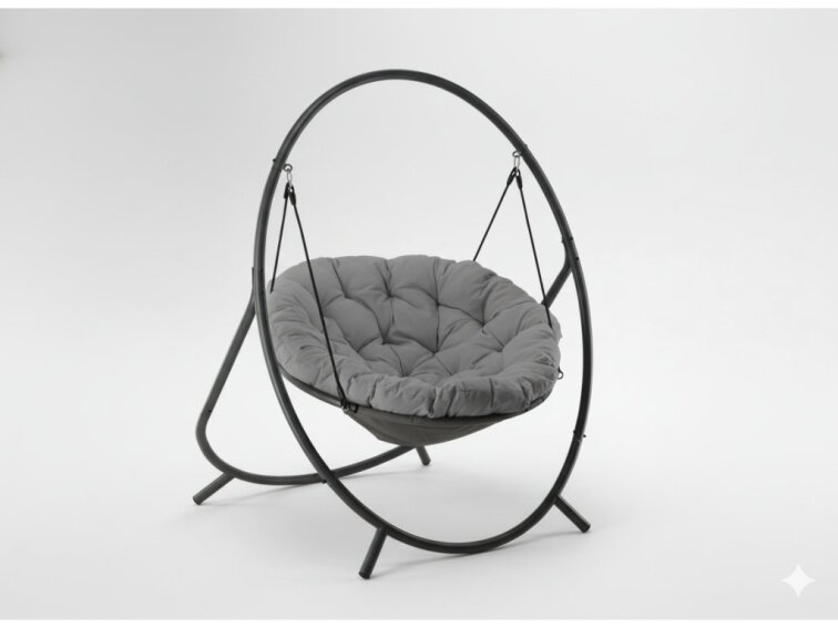 Závesná hojdačka PATIO na záhradu - SIVÁ