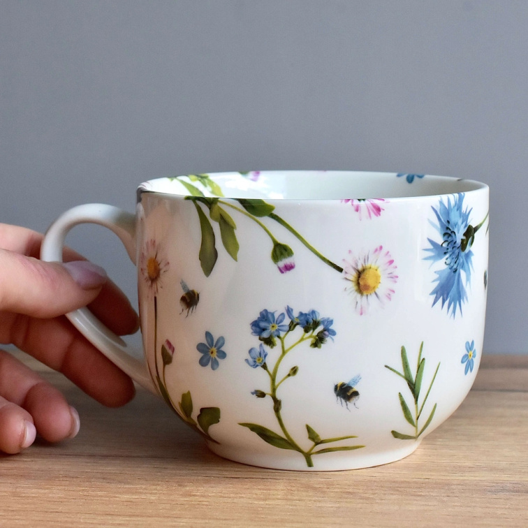 Porcelánový MAXI hrnek 650 ml - Bylinky