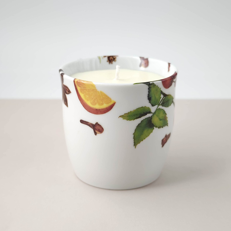 Sójová svíčka v porcelánu 180 ml - Vánoce