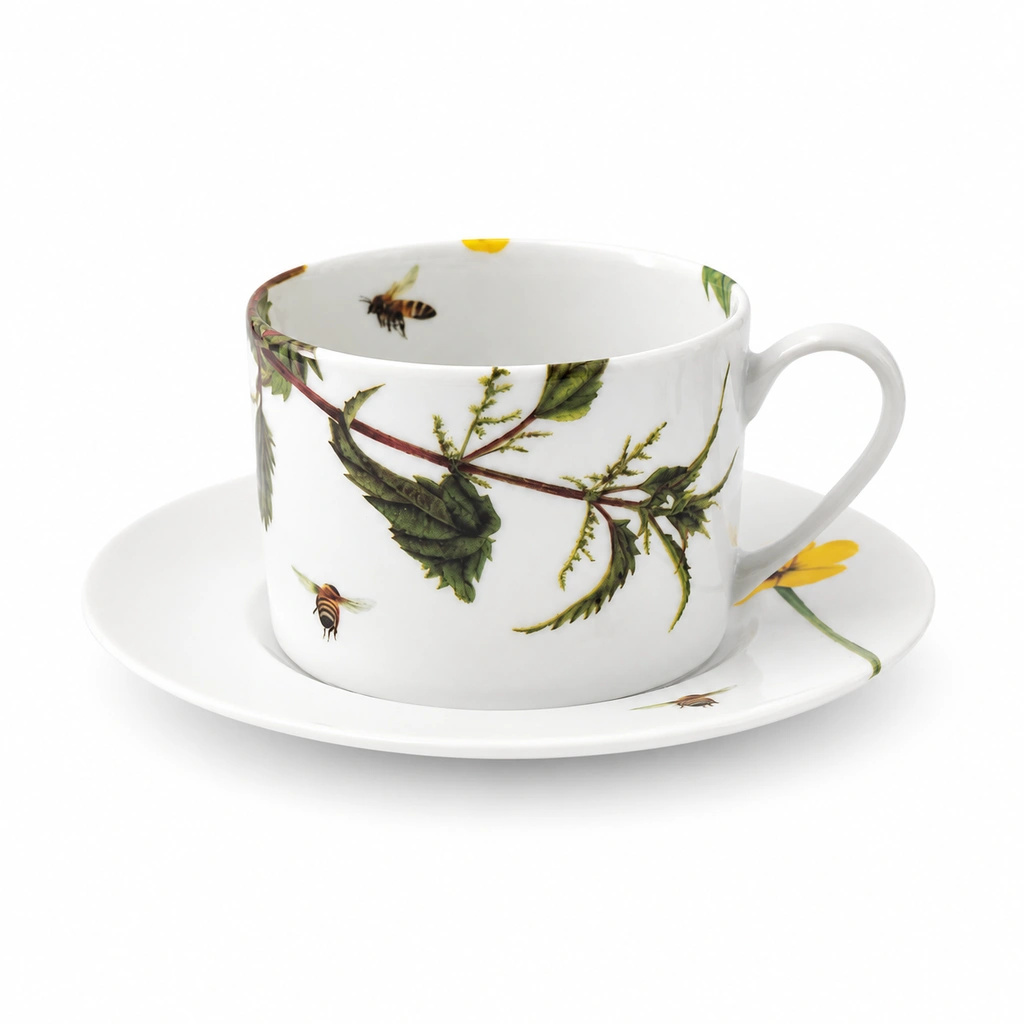 Porcelánový rovný hrnek 220 ml - Pomněnky