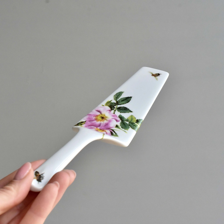 Porcelánová lopatka na dort - Sedmikráska a pomněnky