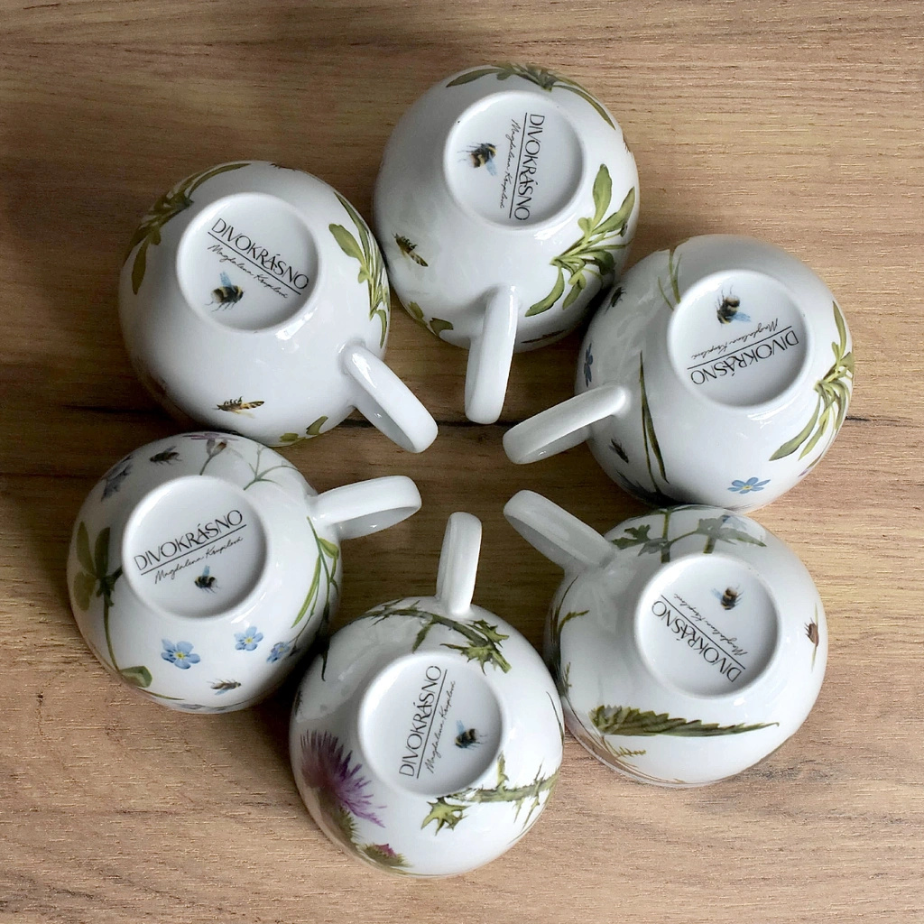 Porcelánový šálek lungo 160 ml - Les