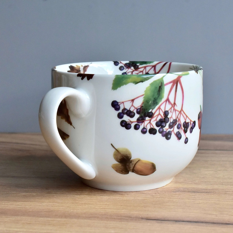 Porcelánový MAXI hrnek 650 ml - Bylinky