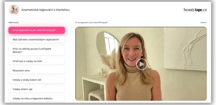 Voucher online kurz kosmetického tejpování + Ebook