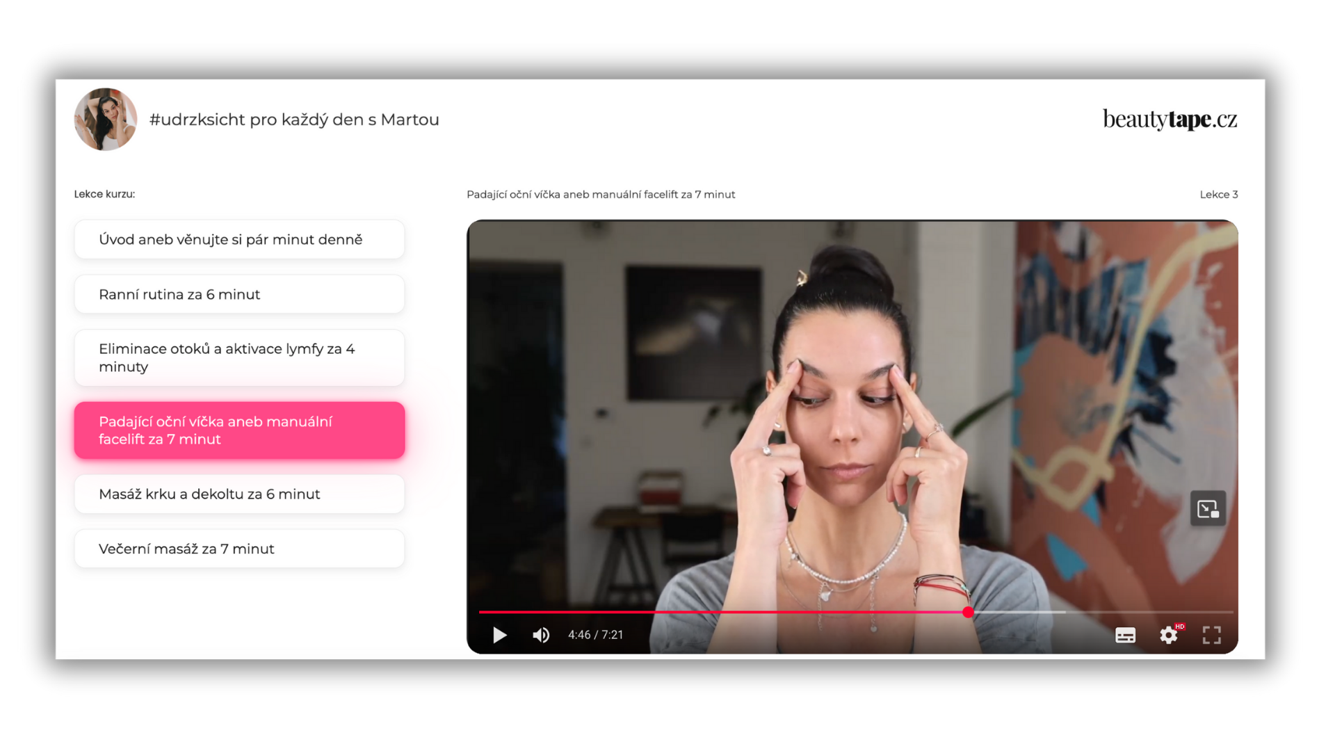 Manuální masáže obličeje s Martou #udrzksicht