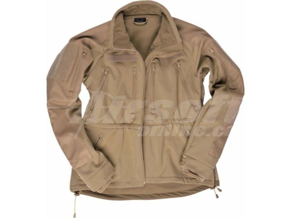 Softshell bunda Profi s membránou - písková TAN, Mil-Tec