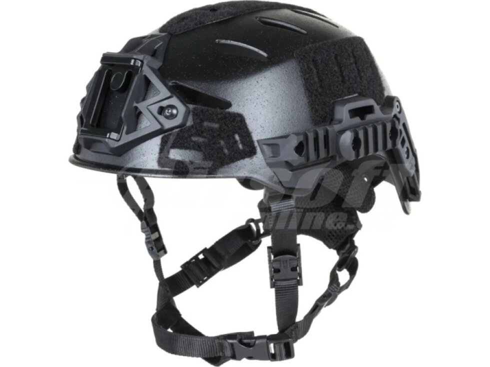 Taktická helma EX s otvory - černá, Wosport, HL-102
