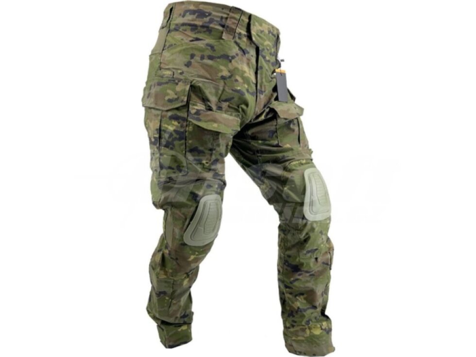 Taktické rip-stop kalhoty s chrániči kolen G3M - Spanish Woodland, CONQUER Tactical Gear