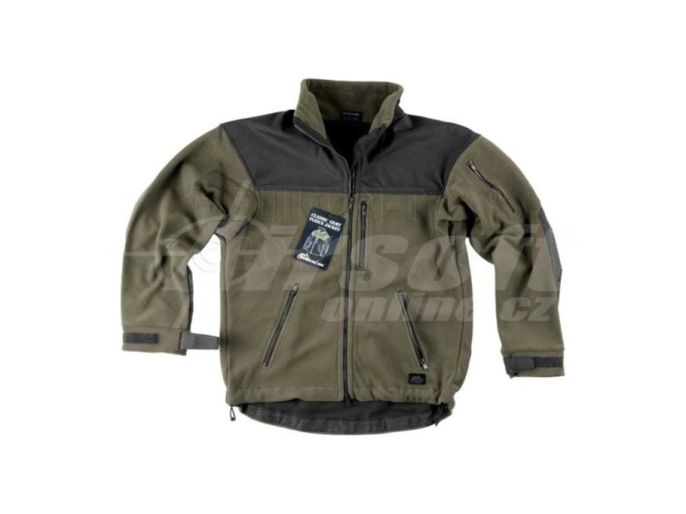 Bunda CLASSIC ARMY fleece - zelenočerná, Helikon-Tex