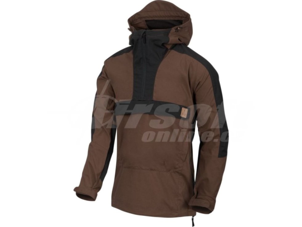 Bunda větrovka Woodsman - hnědá/černá, Helikon-Tex