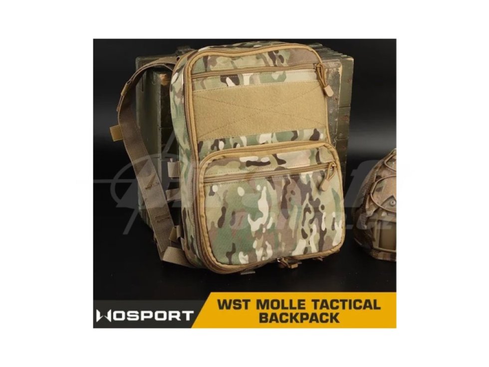 Batoh Tactical Flat Pack až 9,6L - šedý, Wosport