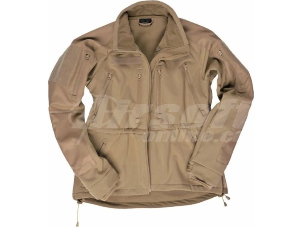 Softshell bunda Profi s membránou - písková TAN, Mil-Tec